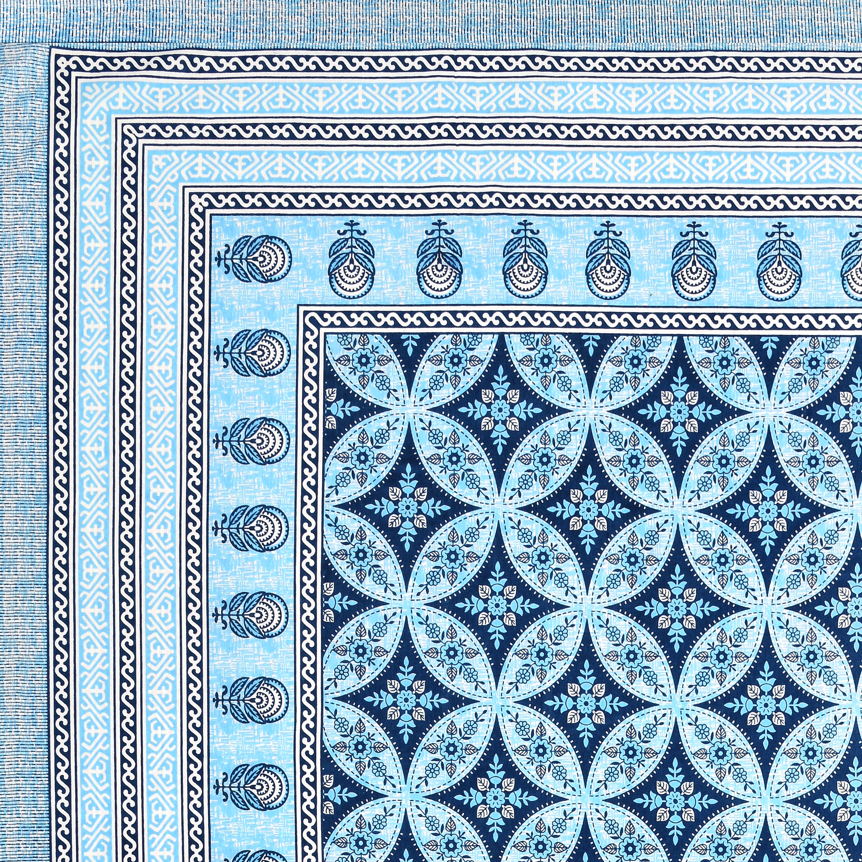 Elite Dabu Charm Bedsheet – 90x108 King Size Cotton Bedsheet EliteDabuCharmBedsheet_3