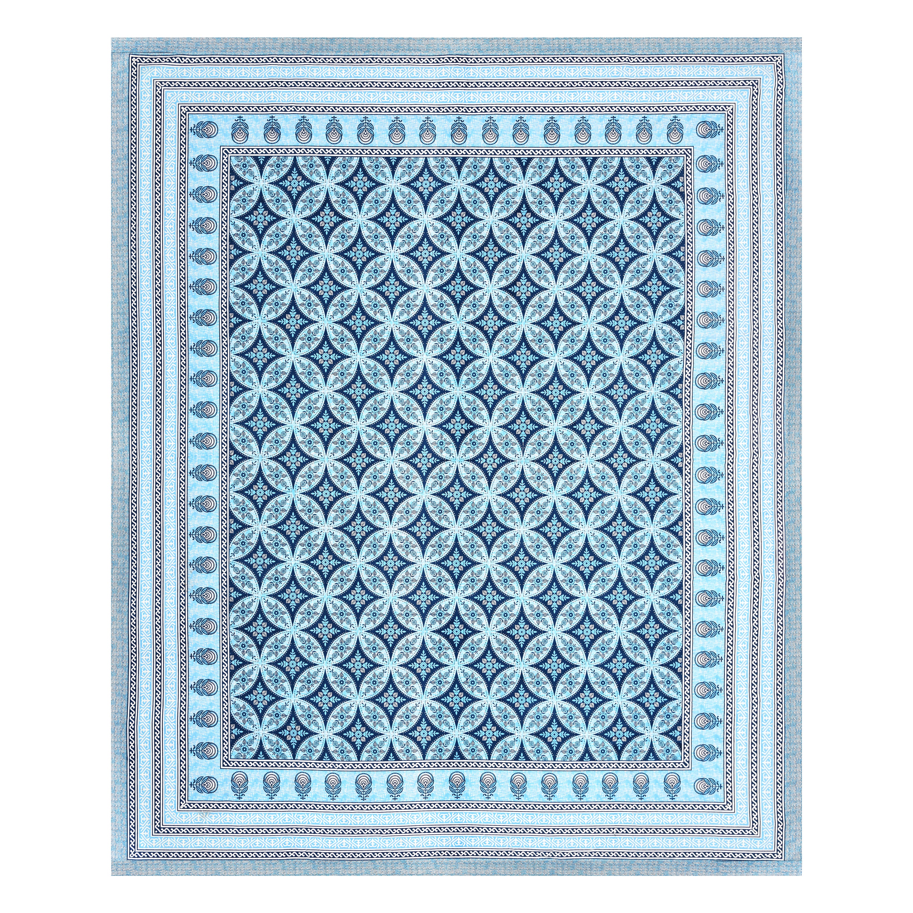 Elite Dabu Charm Bedsheet – 90x108 King Size Cotton Bedsheet EliteDabuCharmBedsheet_4