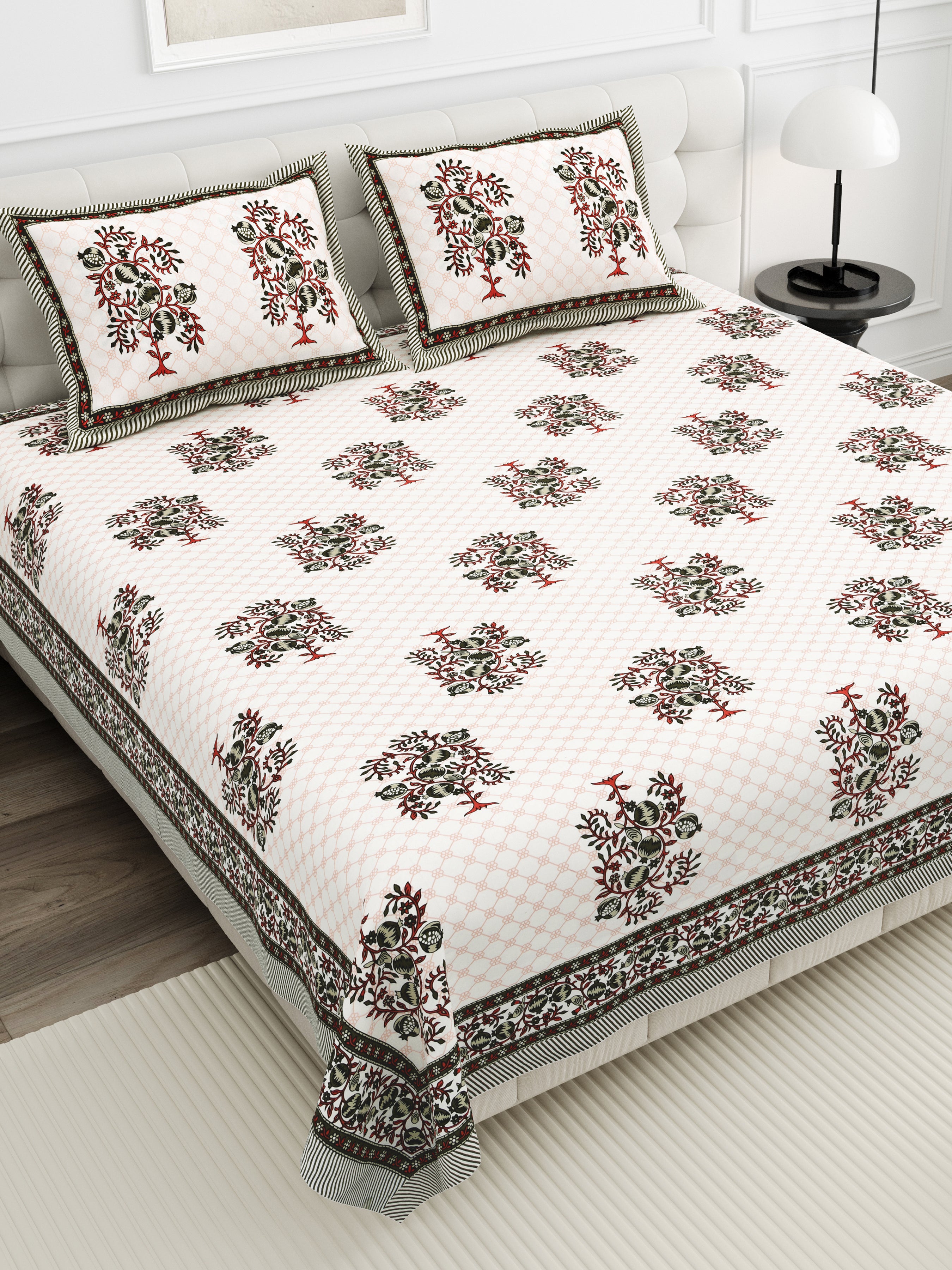 Elite Midnight Blossom Bedsheet – 90x108 King Size Cotton Bedsheet EliteMidnightBlossomBedsheet_5