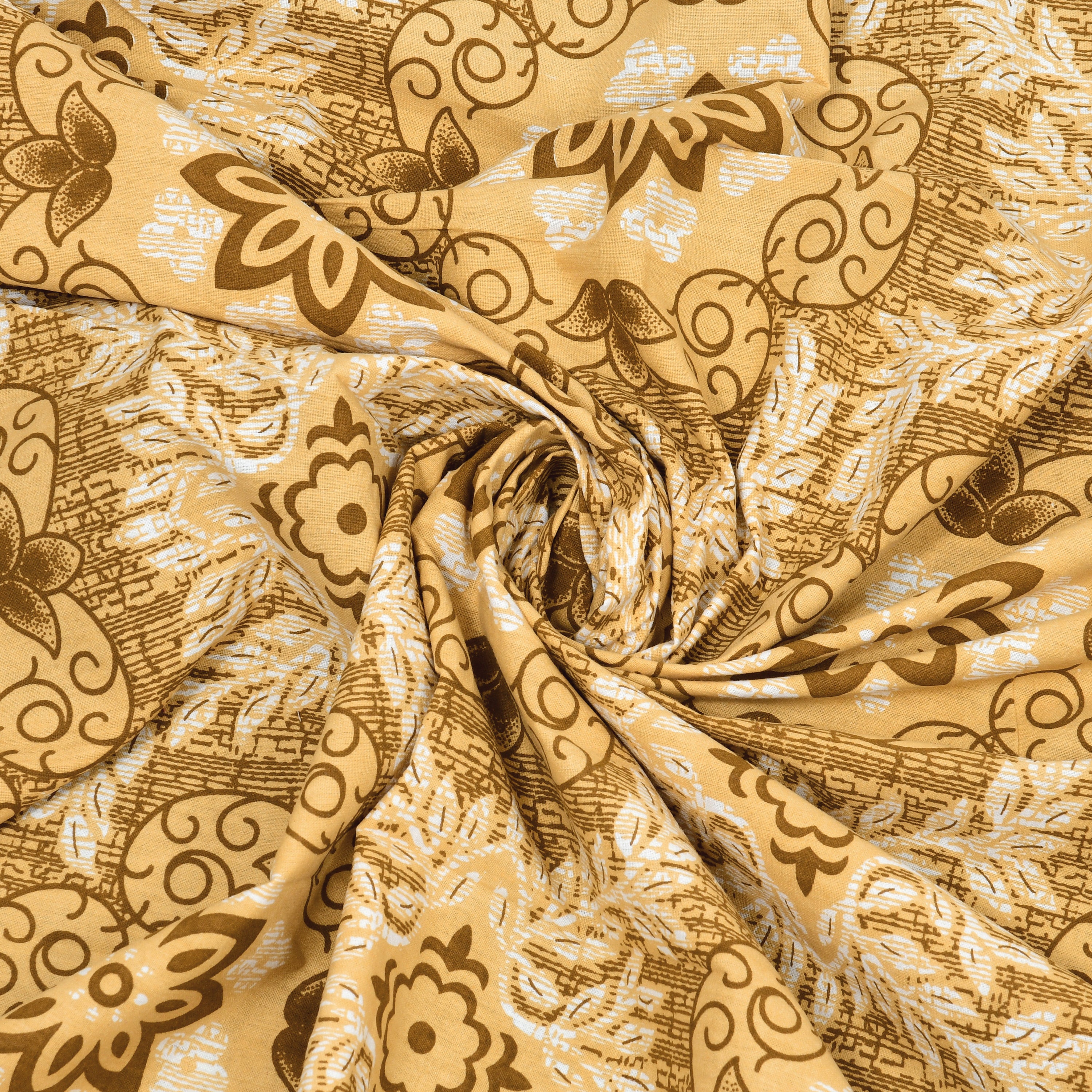 Elite Sunehra Aangan Bedsheet – 90x108 King Size Cotton Bedsheet EliteSunehraAanganBedsheet_1