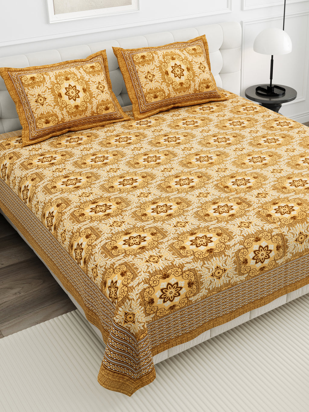 Elite Sunehra Aangan Bedsheet – 90x108 King Size Cotton Bedsheet EliteSunehraAanganBedsheet_6