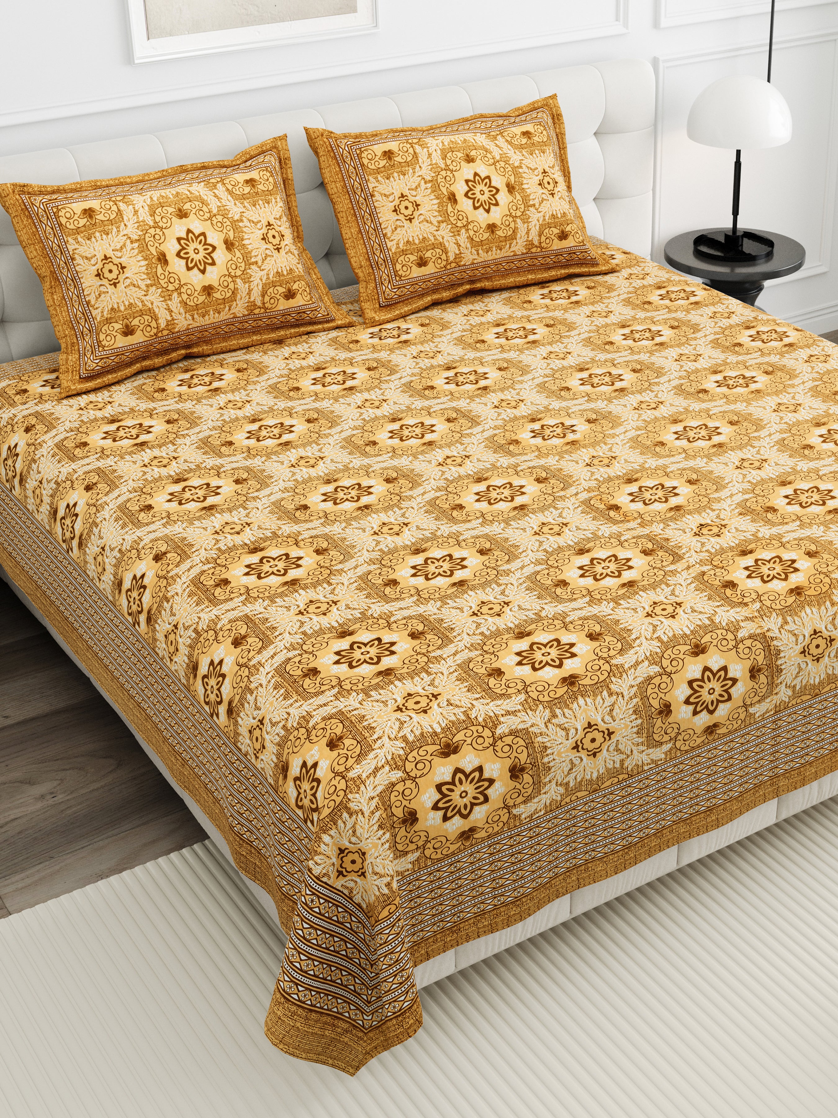Elite Sunehra Aangan Bedsheet – 90x108 King Size Cotton Bedsheet EliteSunehraAanganBedsheet_6