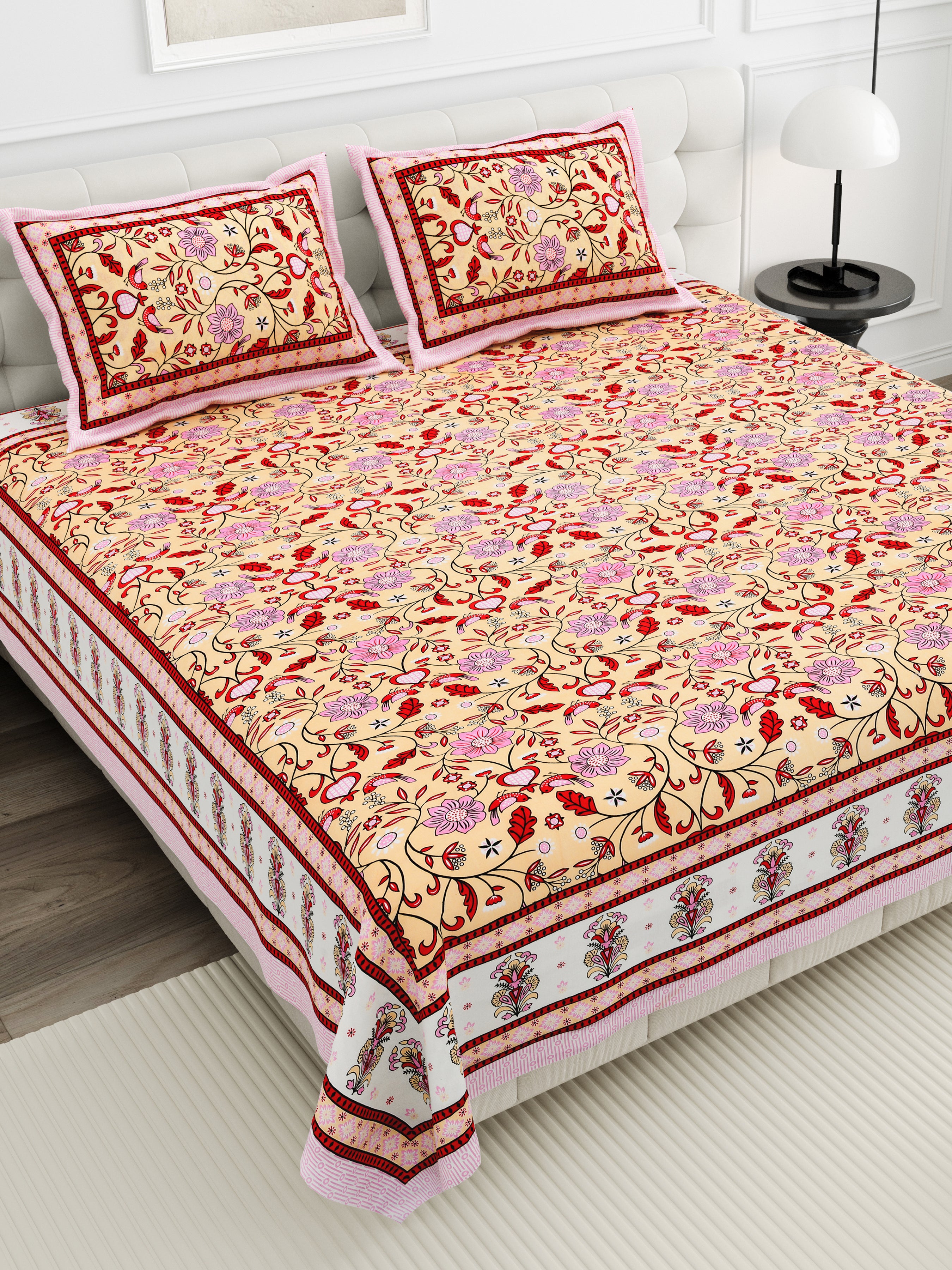 Elite Vedaanta Bedsheet – 90x108 King Size Cotton Bedsheet EliteVedaanta_6