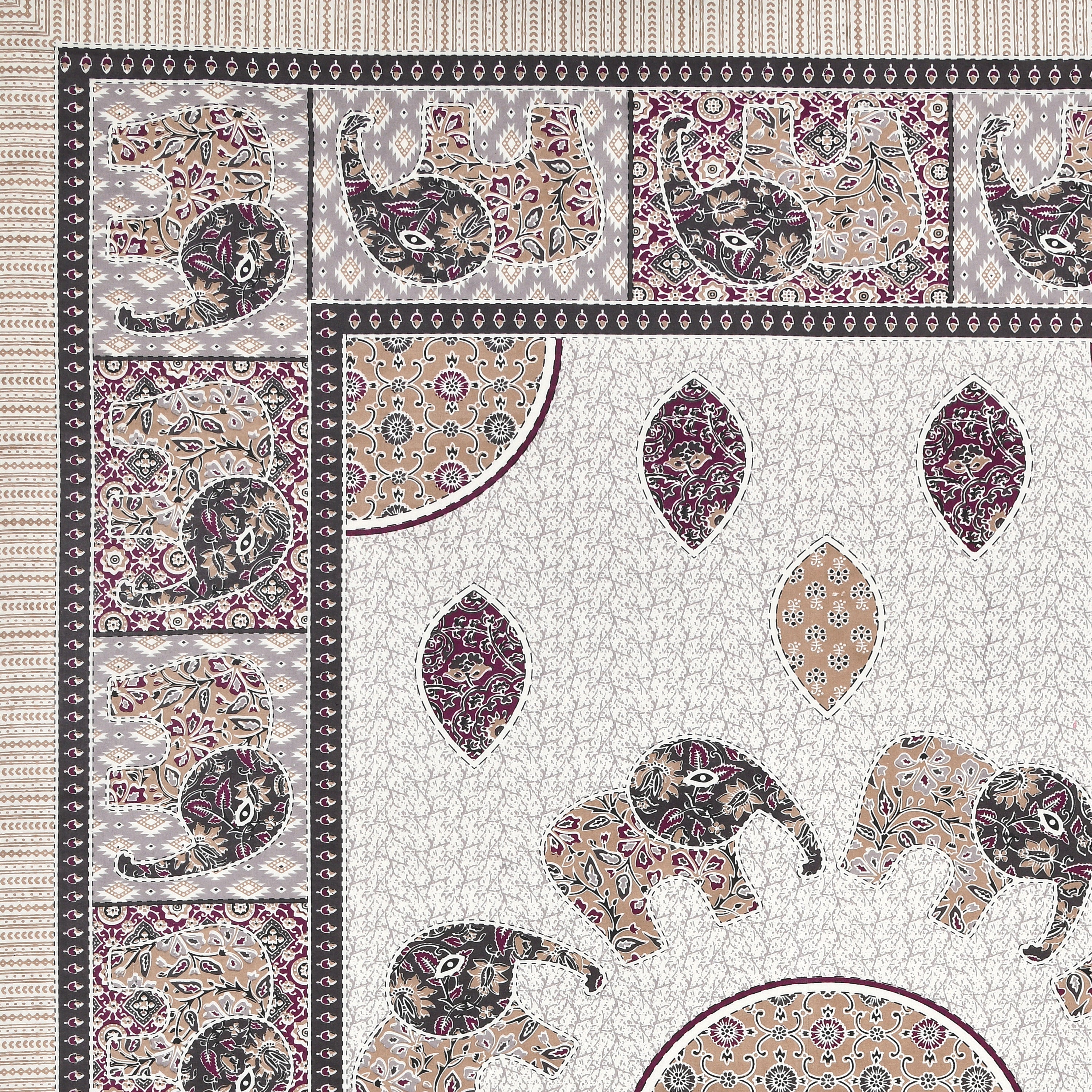 SoloThread Amber Bloom Bedsheet – 63x90 Single Bed Cotton Bedsheet SoloThreadAmberBloomBedsheet_3