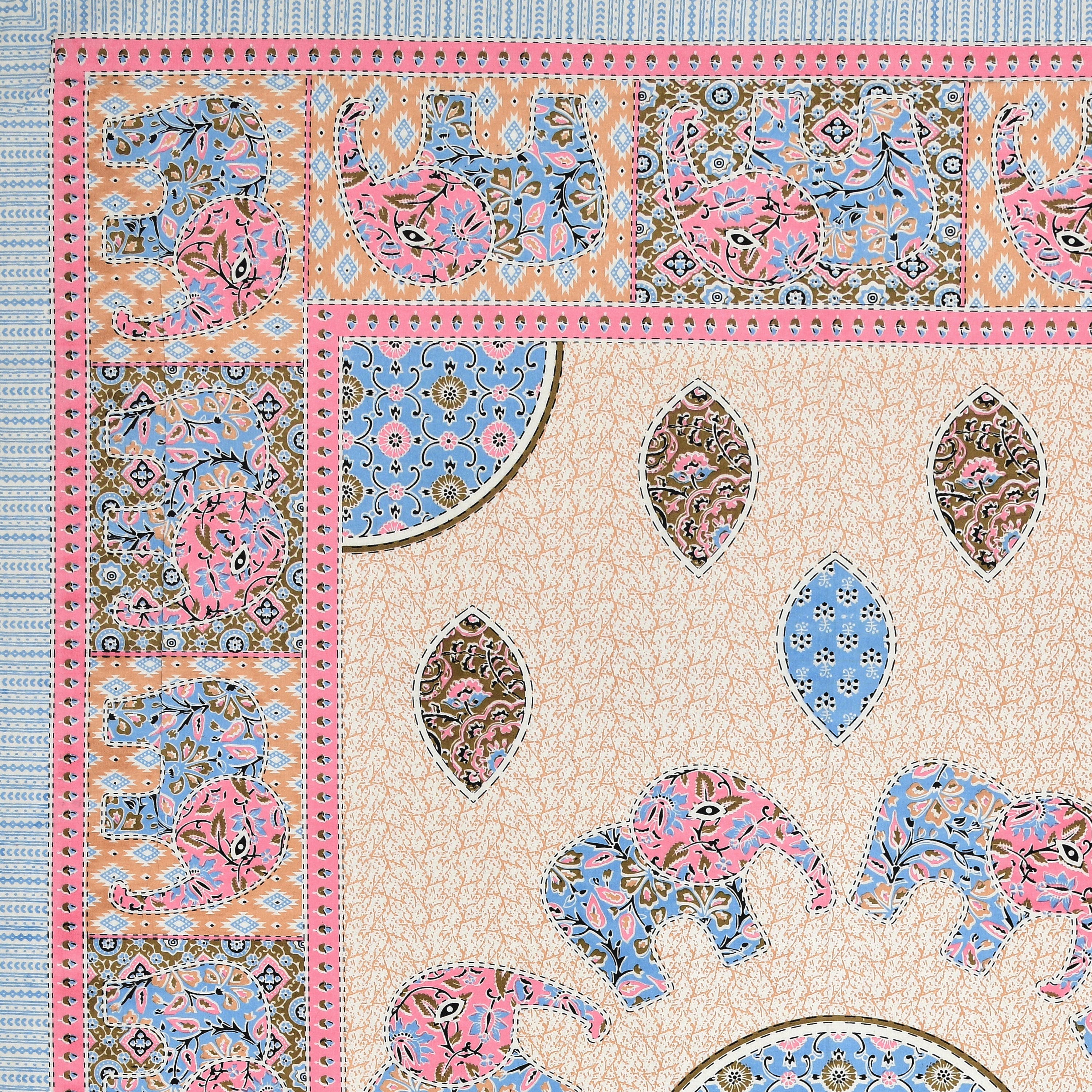 SoloThread Bagru Bliss Bedsheet – 63x90 Single Bed Cotton Bedsheet SoloThreadBagruBlissBedsheet_3