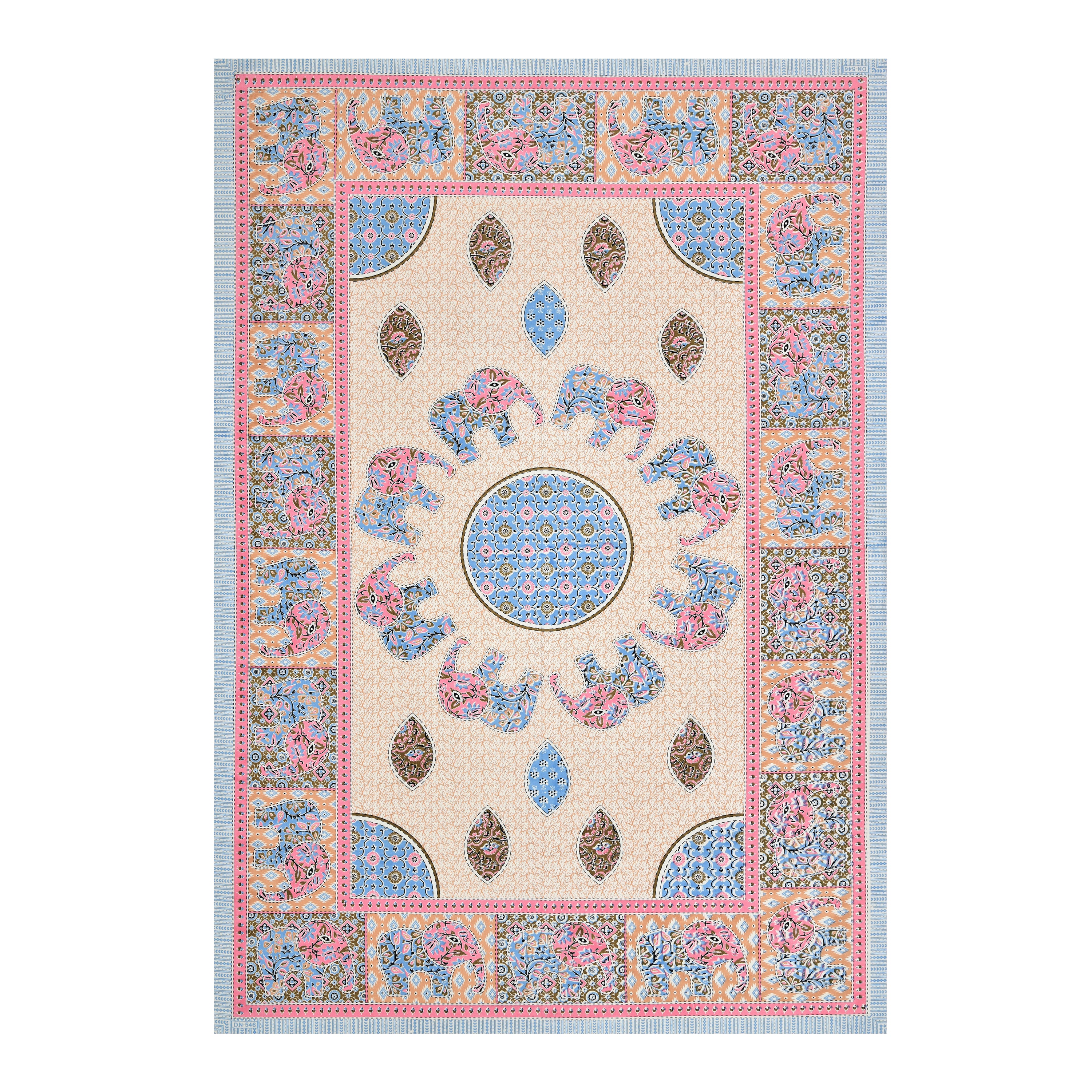 SoloThread Bagru Bliss Bedsheet – 63x90 Single Bed Cotton Bedsheet SoloThreadBagruBlissBedsheet_4