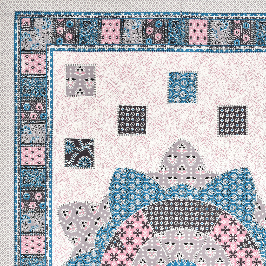 SoloThread Bagru Bloom Bedsheet – 63x90 Single Bed Cotton Bedsheet SoloThreadBagruBloomBedsheet_3