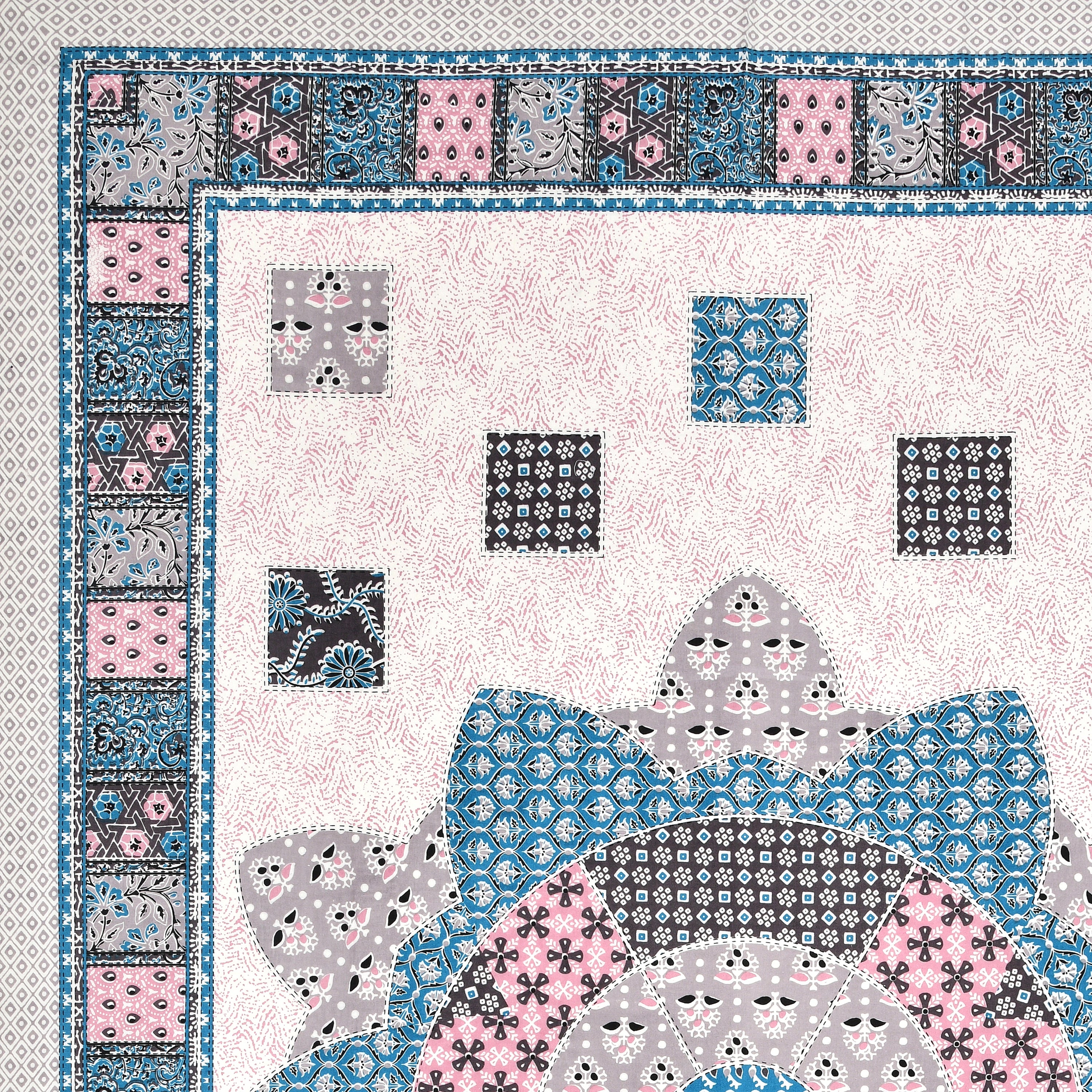 SoloThread Bagru Bloom Bedsheet – 63x90 Single Bed Cotton Bedsheet SoloThreadBagruBloomBedsheet_3