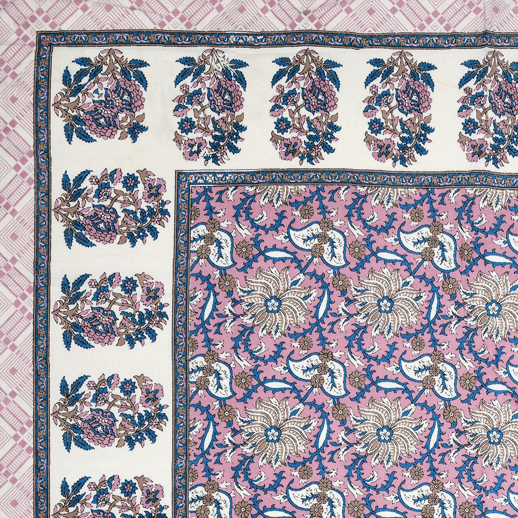 SoloThread Gulmohar Grace Bedsheet – 63x90 Single Bed Cotton Bedsheet SoloThreadGulmoharGraceBedsheet_3