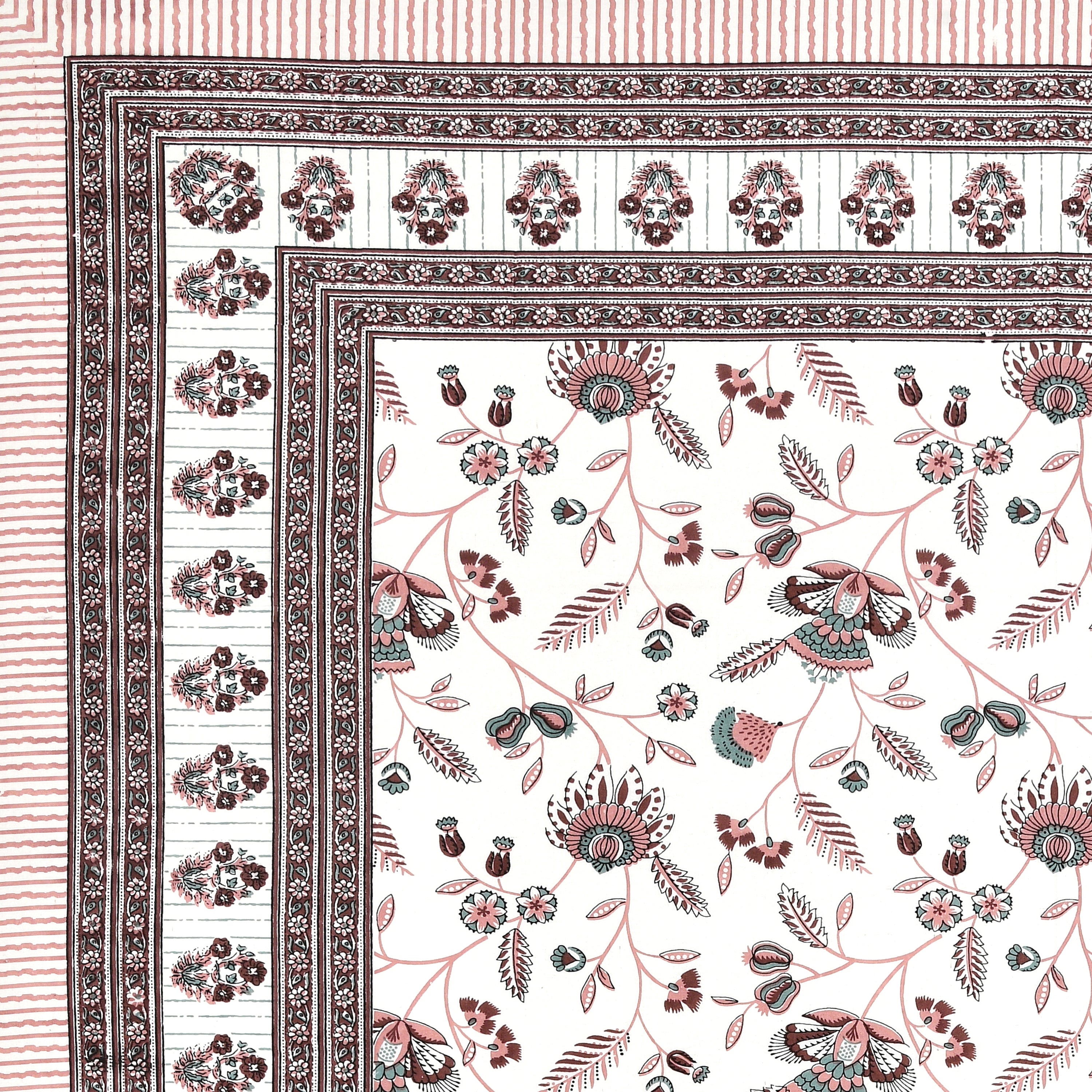 SoloThread Gulzar Buti Bedsheet – 63x90 Single Bed Cotton Bedsheet SoloThreadGulzarButiBedsheet_3