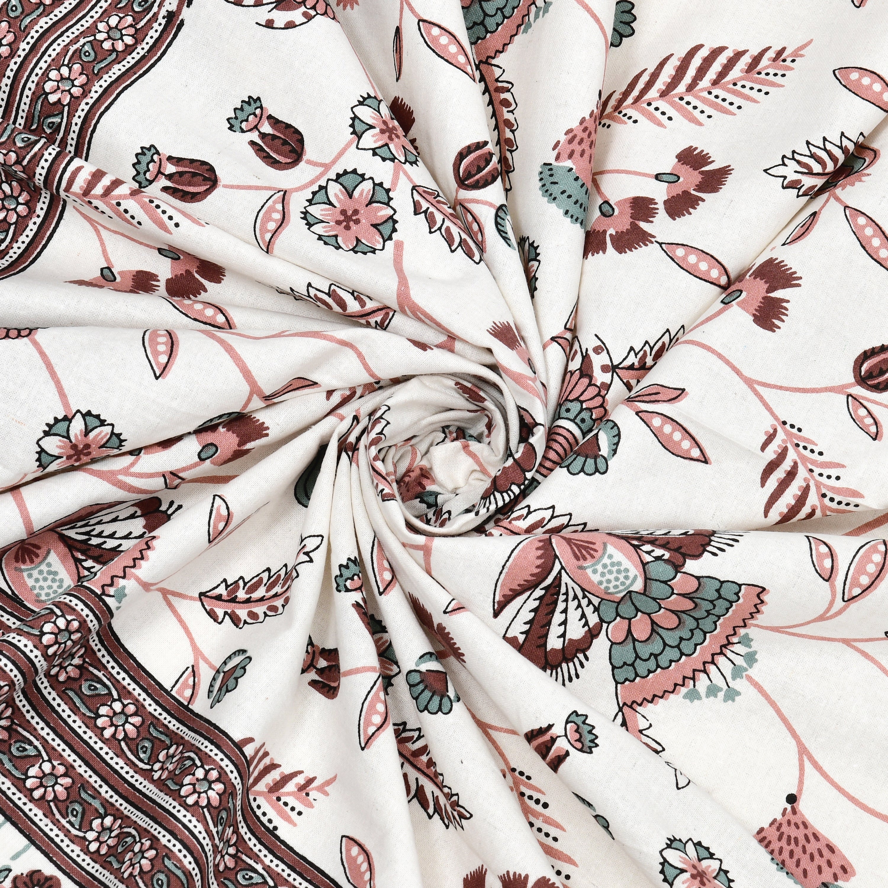 SoloThread Gulzar Buti Bedsheet – 63x90 Single Bed Cotton Bedsheet SoloThreadGulzarButiBedsheet_6