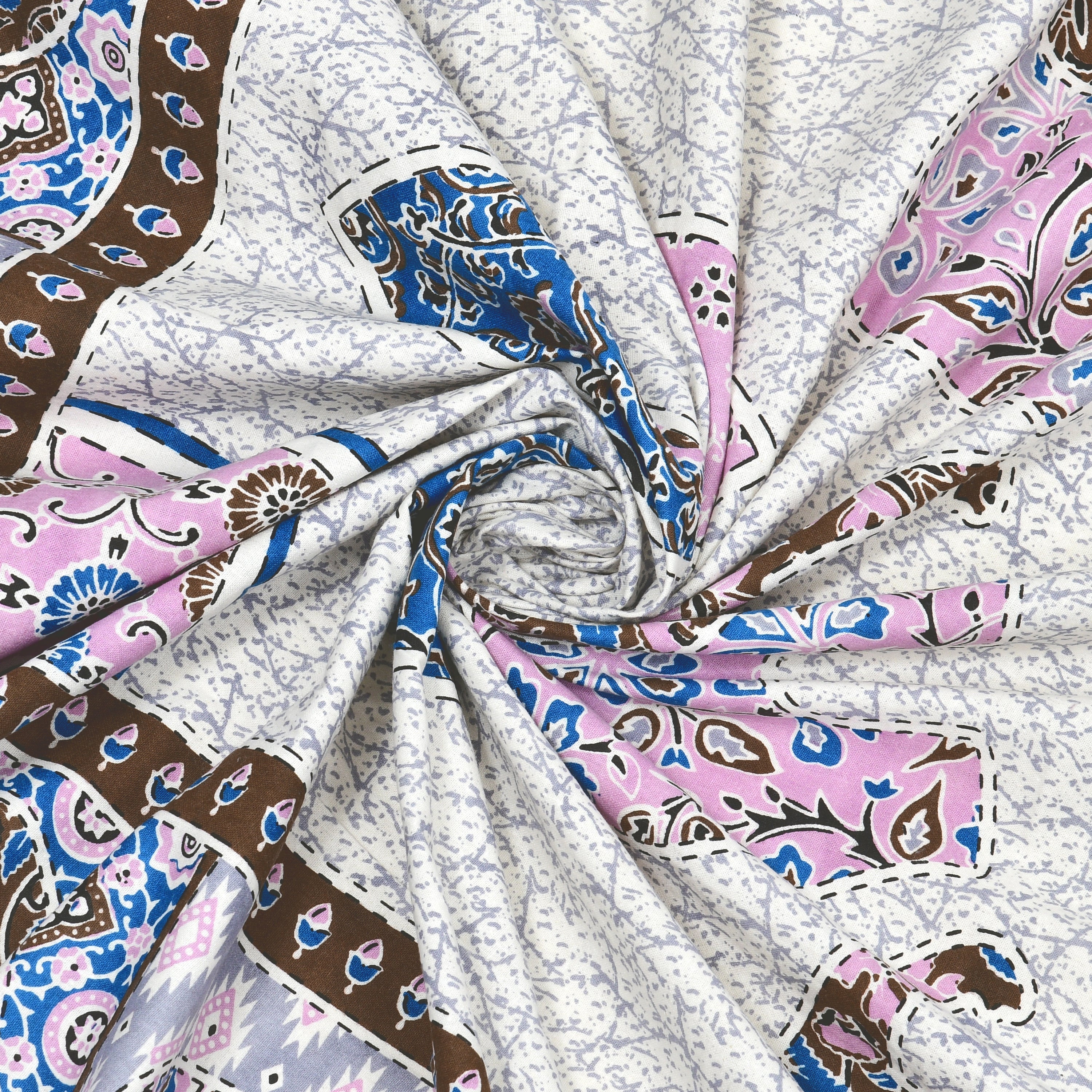 SoloThread Kalpana Handblock Bedsheet – 63x90 Single Bed Cotton Bedsheet SoloThreadKalpanaHandblockBedsheet_6