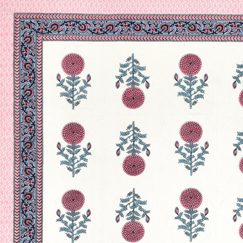 SoloThread Meenakari Print Bedsheet – 63x90 Single Bed Cotton Bedsheet SoloThreadMeenakariPrintBedsheet_3