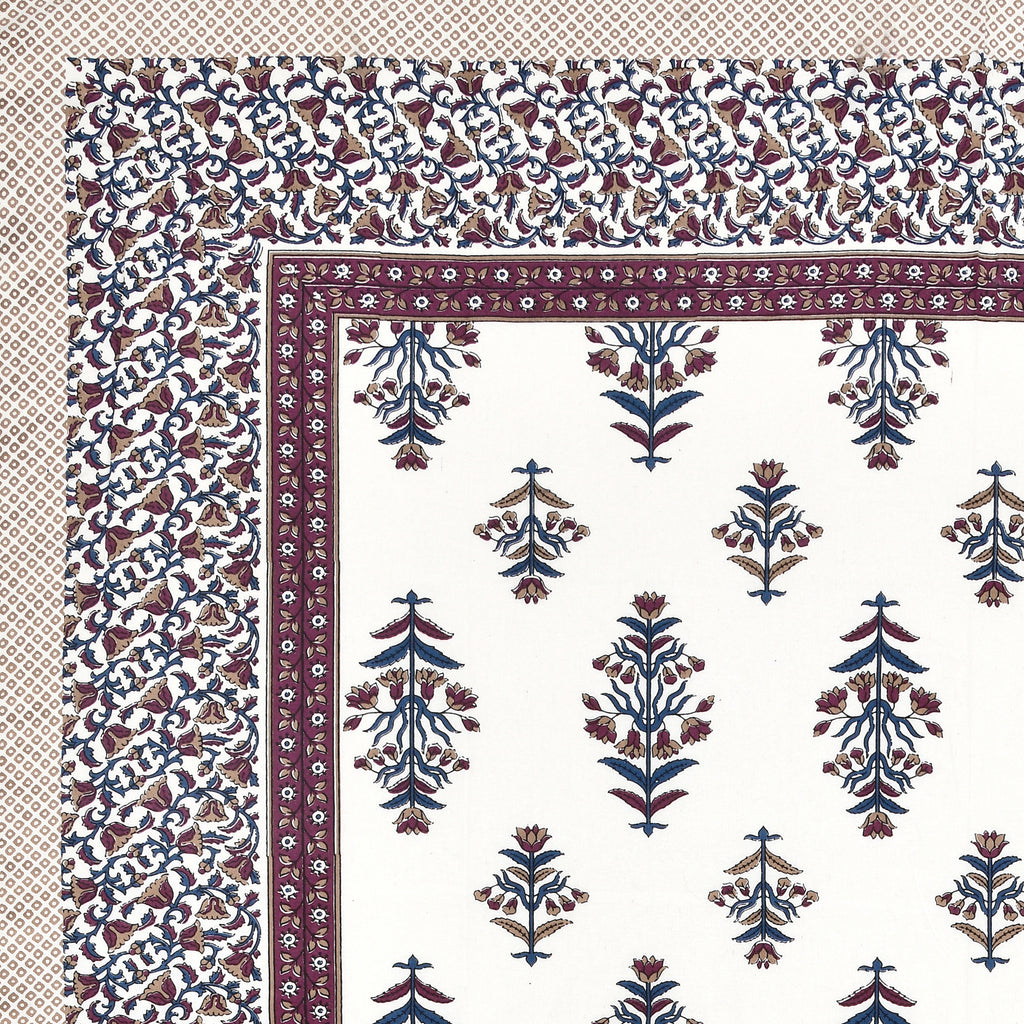 SoloThread Rajmahal Bloom Bedsheet – 63x90 Single Bed Cotton Bedsheet SoloThreadRajmahalBloomBedsheet_3