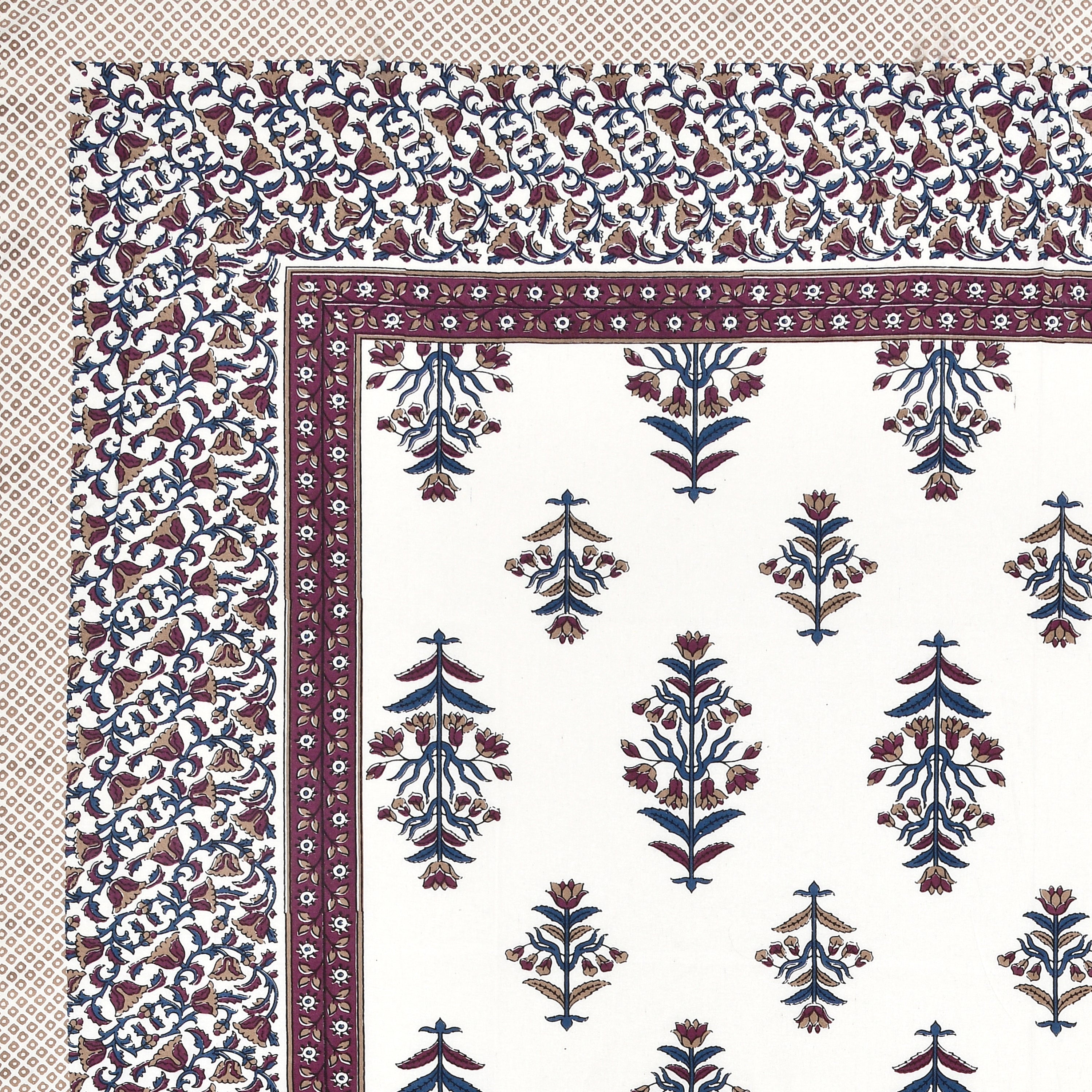 SoloThread Rajmahal Bloom Bedsheet – 63x90 Single Bed Cotton Bedsheet SoloThreadRajmahalBloomBedsheet_3