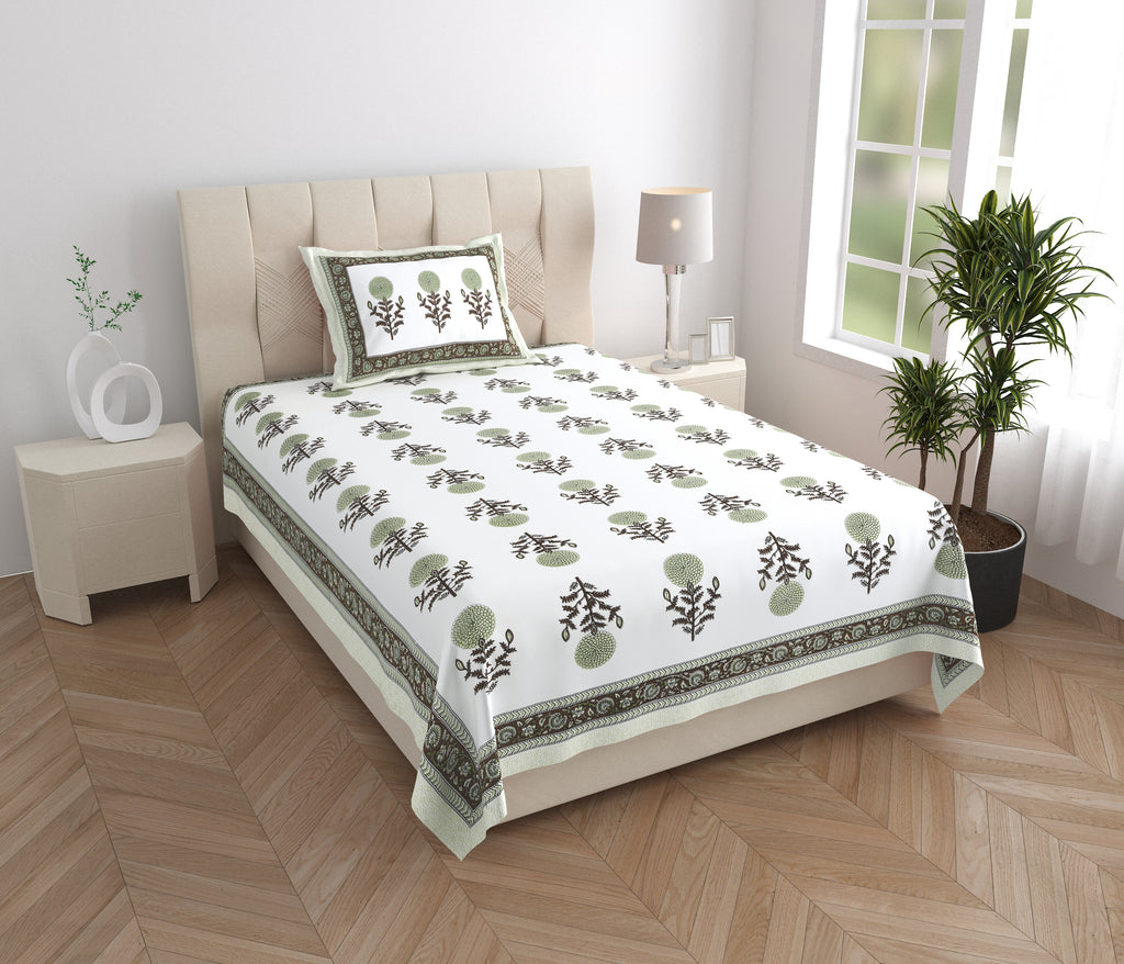 SoloThread Velvet Dawn Bedsheet – 63x90 Single Bed Cotton Bedsheet SoloThreadVelvetDawnBedsheet_1